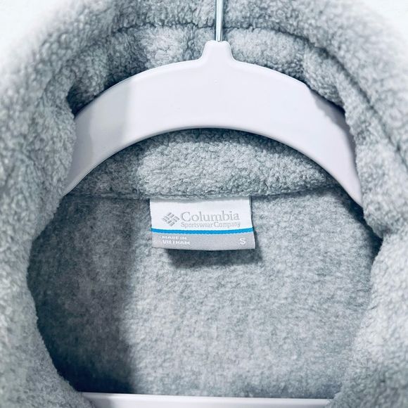 COLUMBIA GRAY FLEECE JACKET SIZE SMALL - Picture 3 of 6